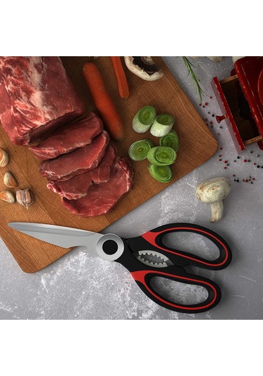 Wezone Çok Amaçlı Ultra Keskin Çelik Mutfak Makasları - Tavuk, Et, Balık, Sebze Ve Otlar İçin Güçlü K Kesici