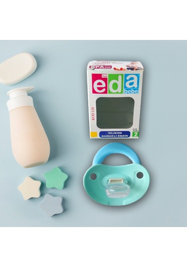 Eda Bebe Lüx Silikon Damaklı Emzik 5'li Ekomix Set - 6-18 Ay Çok Renkli