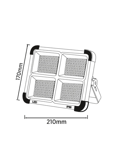 Maxled Mx-9020 200w Taşınabilir Şarjlı Solar Led Projektör 3 Renk