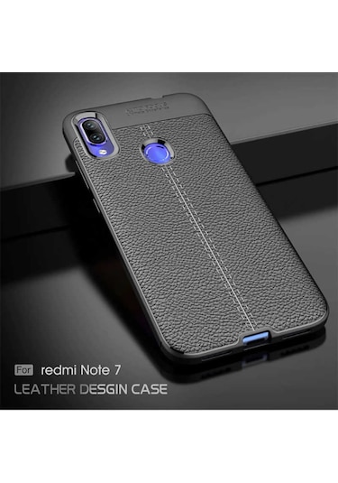Xiaomi Redmi Note 7 Kilif Deri Tarzi Niss Silikon Case 389472364