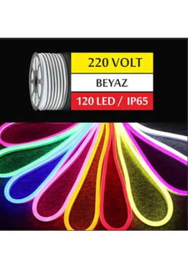 Ledly Neon Led 220v 5mt 220 V Giriş Adaptörü Dahil Kırmızı
