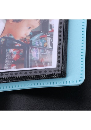 3 İnç Elastik Düz Renkli Fotoğraf Albümü Büyük Kapasiteli Fotoğraf Yıldızı Kartı Depolama Kitabı, Dahili Kağıt Sayfa Sayısı: 3 İnç 288 Buz Mavisi