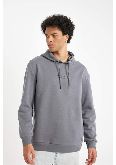 DeFacto %100 Pamuk Relax Fit Kapüşonlu Baskılı Sweatshirt Y9652AZ24AUGR439 DeFacto %100 Pamuk Relax Fit Kapüşonlu Baskılı Sweatshirt Y9652AZ24AUGR439