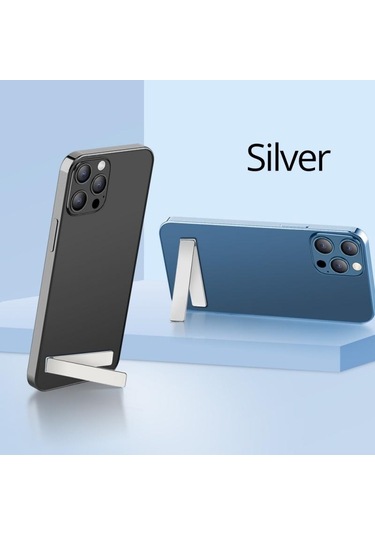 Gümüş Hdoorlink Mini Manyetik Telefon Tutucu Katlanabilir Cep Telefonu Geri Görünmez Tutucu Metal Braket Masa Standı İphone Xiaomi Samsung Uyumlu İçin