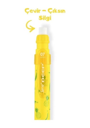 Serve Deep Versatil Kalem 0.7 Neon Sarı Ananas & Muz Sarı