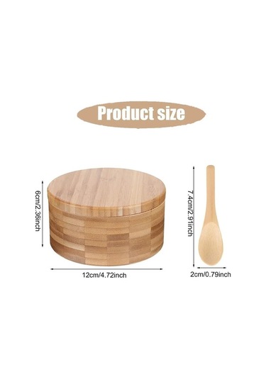 Createtech 2 Bölmeli Ahşap Baharat Kutusu, Çeşniler İçin Özel Tasarım Diğer