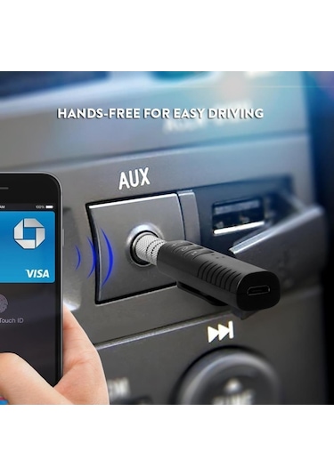 Bluetooth Aux  Araç Kiti Siyah