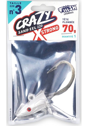 Fiiish CSE220 CSE538 1 Tete Plombee X-Strong 70gr Blanc/Oeil Jigh