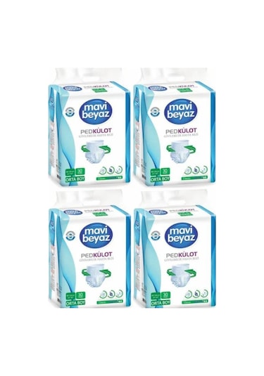 Mavi Beyaz Ped Külot Hasta Bezi Orta Boy M 120 Adet