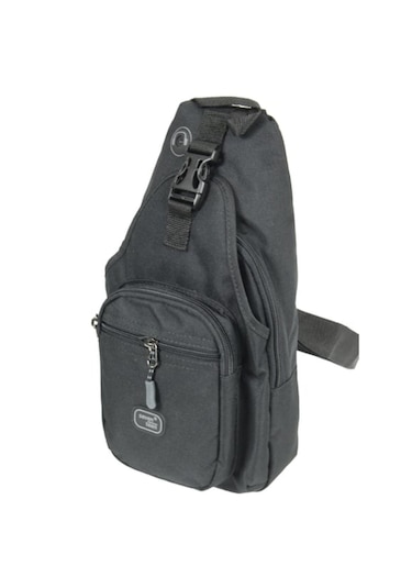 Ogdo - Tek Omuz Askılı Sırt - Göğüs Çantası - Body Bag - 2213 Siyah