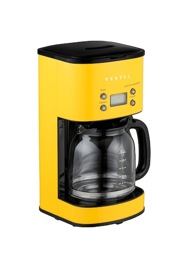 Vestel Retro Sarı Filtre Kahve Makinesi