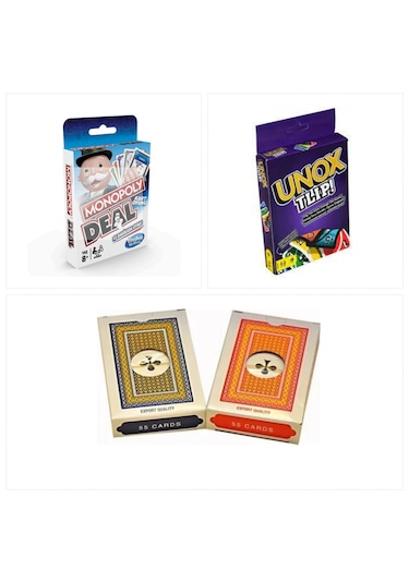 Monopoly Deal, Unox Tlip Ve 2 Deste İskambil Kağıdı