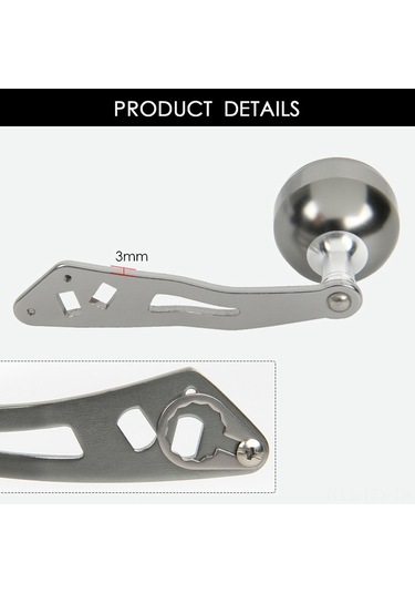 Dianziye Metal Baitcasting Makine Kolu - 35mm Siyah Metal Top - 8 5mm Uyumlu Tek Kollü Kolu