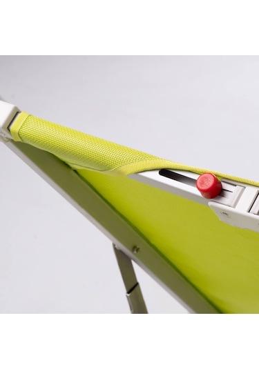 Foldzen Alüminyum Katlanabilir Şezlong Kampet Çantalı Yeni Versiyon Yeşil Sarı