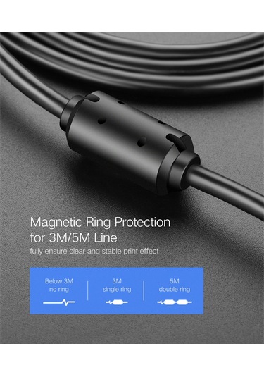 Ugreen Usb 2.0 Altın Kaplama Yazıcı Kablosu Veri Kablosu, Canon, Epson, Hp İçin, Kablo Uzunluğu: 1,5m