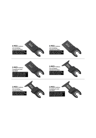 Maiyame 20'li Çok Amaçlı Darbeli Testere Uç Seti - Ahşap, Plastik, Gips Tahta Kesim - Elektrikli Alet Aksesuarı Hcs Ve Bimetal