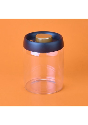 Arow Frasco Vakumlu Saklama Kavanozu - Şeffaf / Siyah - 900 Ml Şeffaf / Siyah