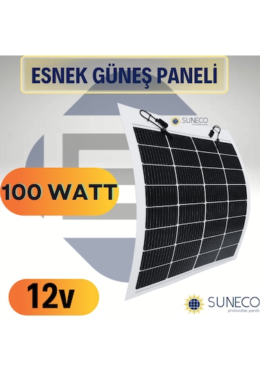 100 Watt Yarı Esnek Güneş Paneli Half Cut Monokristal Solar Güneş