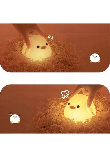 Çocuklar İçin Ördek Gece Lambası Hediyesi Oturma Odası İçin Silikon Gece Lambası