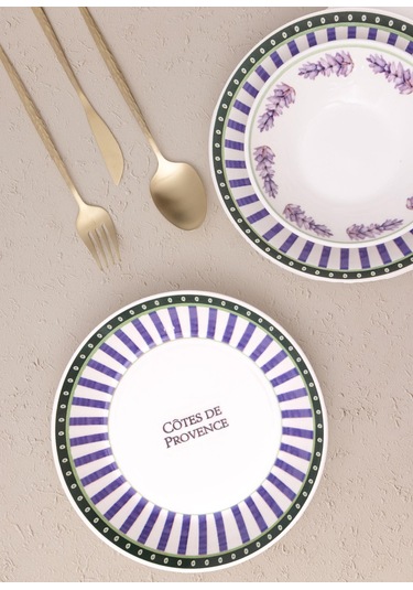 The Mia Provence 6 Kişilik Yemek Takımı 24 Parça Set 2 Renkli