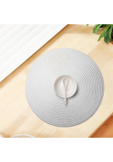 Suntek Yemek Masası Tezgah Masa Ayarı Için Yuvarlak Gümüş Gümüş