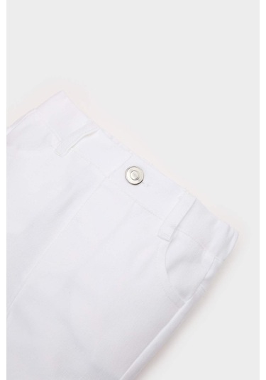 DeFacto Kız Bebek Flare Fit İspanyol Paça Gabardin Pantolon E1798A525SMWT34 Beyaz