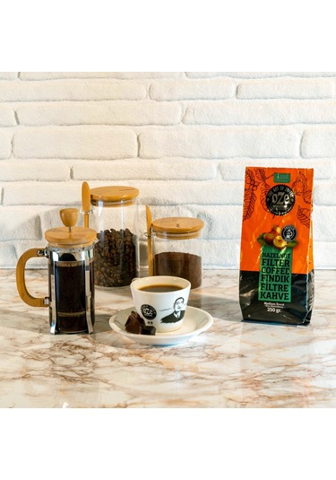 Oze Fındık Aromalı Filtre Kahve 2 x 250 G Makine Kağıt Filtre Metal Filtre