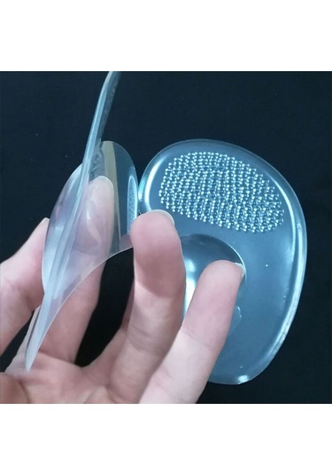 Şeffaf Kaymaz Yarım Silikon Jel Ön Ayaklar Ayakkabı Pedleri Ayak Bakımı Aracı Ayak Pedleri