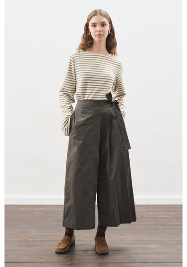 Etek Görünümlü Pantolon Koyu Yeşil Koyu Yeşil