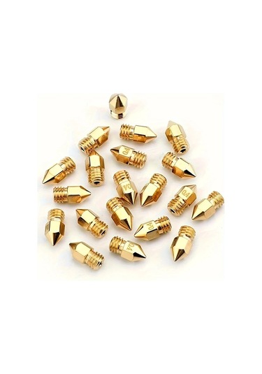 Dashanshop 10 Adet 0.4mm 3d Yazıcı Nozulu Pirinç Mk8 Ekstruder Yüksek Isı Dayanıklı
