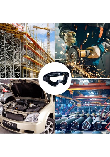 Yaozixa Endüstriyel Çalışma Göz Koruyucu: Toz Ve Çiziklere Dayanıklı, Cam Kullananlar İçin Uygun, Açık Görüş Sağlar - İnşaat, Laboratuvar Ve Dış Mekan İşleri Siyah