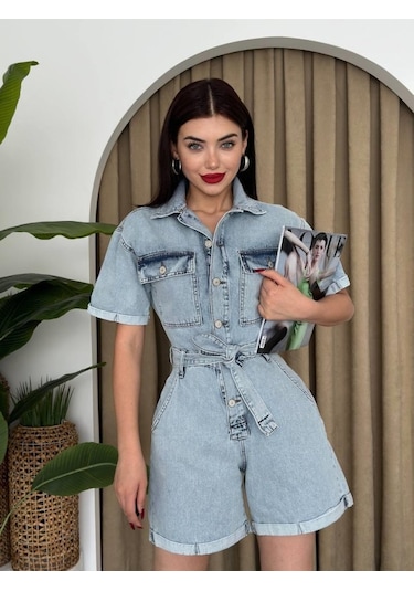 Tone Denim Tulum Açık Mavi