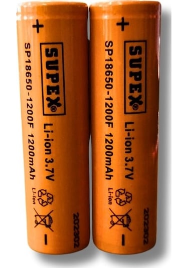 Sp-18650-1200f 3.7v 1200mah Li-ion Pil Başlıksız 2'li