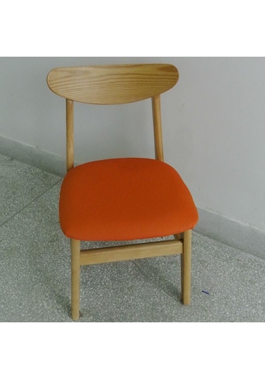 Suntek Turuncu Kilitli Tokalı Streç Yemek Odası Sandalyesi