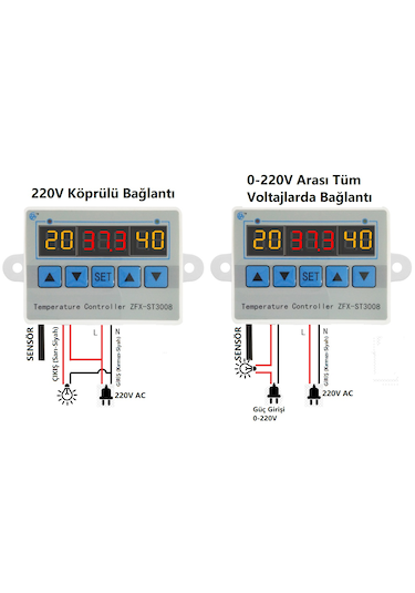 Yate10 St3008 220v 10a Termostat/ Timer Kontrolörü