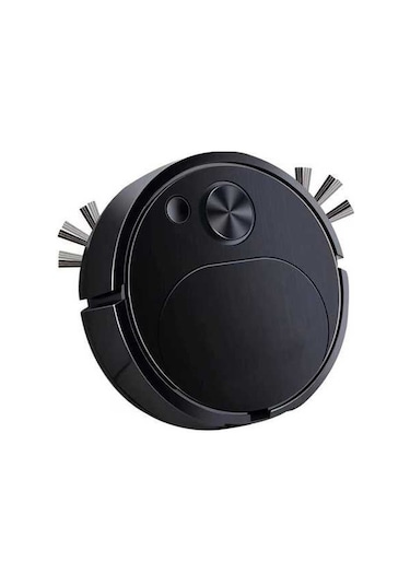 Dancemonkey Tarla Süpürme Robotu Otomatik Aile Mini Temizleme Makinesi Usb Şarjlı Akıllı Süpürge Siyah, Yeni Tasarım Siyah