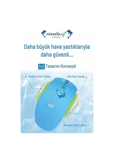 Fashcolle Small Beden Şişme Deniz Kolluğu 1-4 Yaş X 2 Adet Çok Renkli