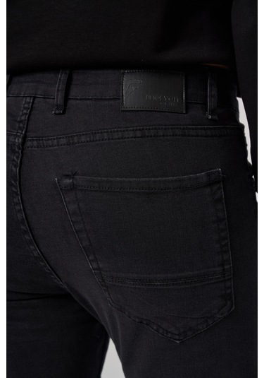 Erkek Siyah Denim 5 Cep Slim Fit Jean Kot Pantolon 25ms003044001 Siyah Siyah