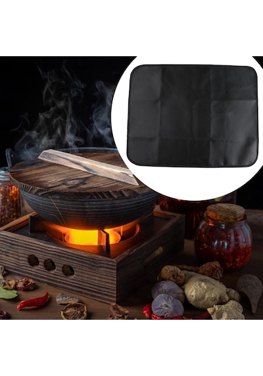 Suntek Şömine Matı Yangına Dayanıklı Izgara Altı Büyük