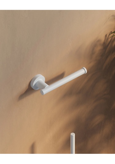 Tecno White Tuvalet Kağıtlık, Yedek - Mat Beyaz Mat Beyaz