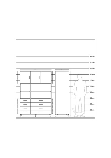 Kronos Dolap 8 Raflı 8 Çekmeceli 3 Kapaklı 132x59x195 Çam-ayt... Çam