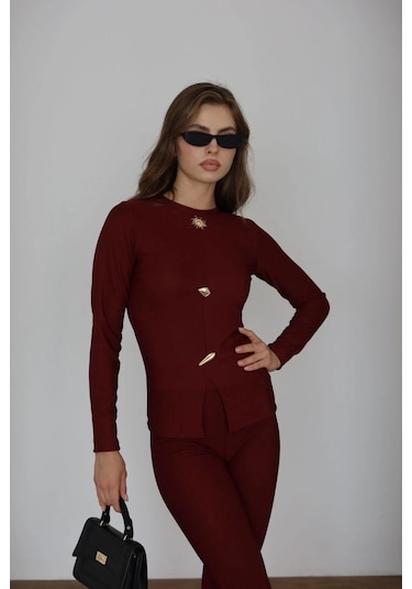 Kazax Ottoman Alt Üst Takım Bordo Pt510442 Bordo