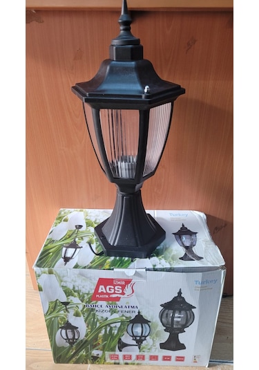 Altıgen Set Üstü Plastik Bahçe Armatürü 2 Li Paket