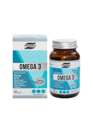 Phytodef Omega 3 Licaps 330/220 Norveç Menşeli Balık Yağı Kapsül Balık Jelatini 500 MG 60 Kapsül