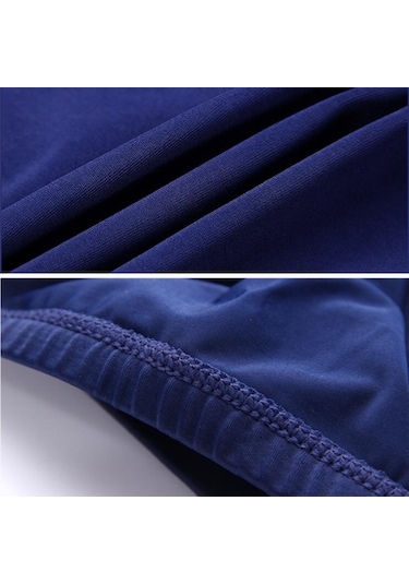 Unisex Spandex Nefes Alabilir Yüzme Bonesi Kırmızı Üzerine Mavi Ateş Kırmızı - Mavi