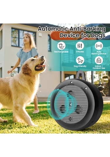 Willowhaven Siyah Tek Ebat Vortex Ses Dalgası Teknolojili Usb Şarjlı Havlama Önleyici Köpek Eğitim Aracı