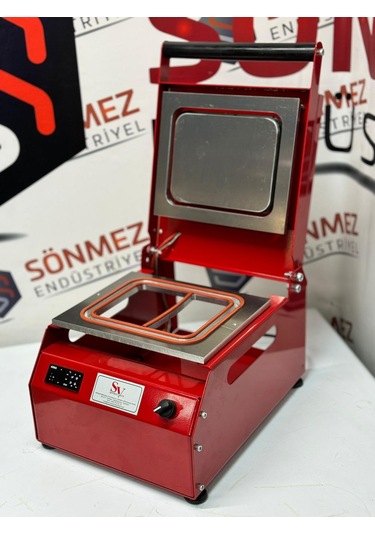 Sönmez Manuel Kase Kapatma 2 Gözlu Tabak Kapatma Makinesi Red