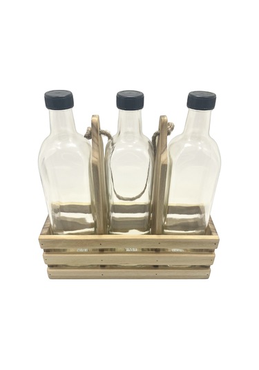 Ahşap Doğal 3lü Set Yağdanlık Ve Sosluk Takımı Set Ihlamur - Kavak 1 Set Ahşap