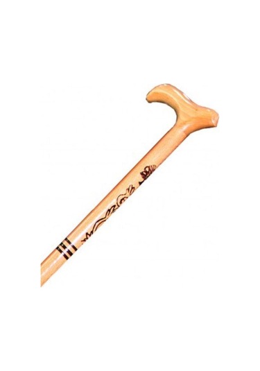 Ahşap İşlemeli Baston Ağaç Baston Kayın Gürgen Ağacı Baston