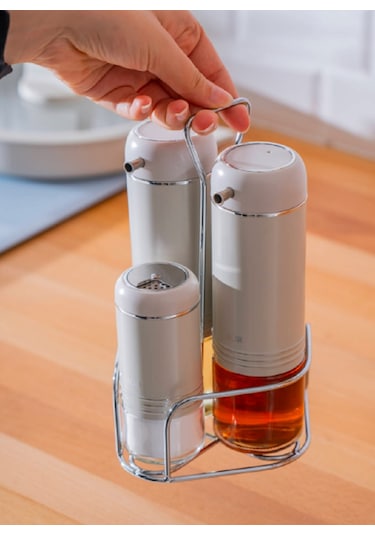 Acar Orion 5 Parça Cam Yağlık Sirkelik Ve Baharat Takımı 7830